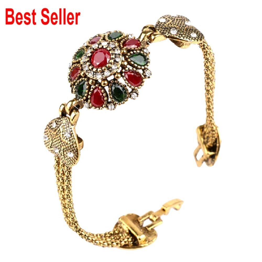 Resin Bangle Bracelet Bohemian Style Lobster Claw Clasp